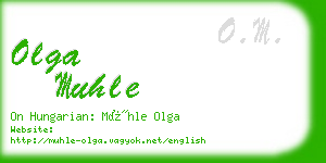 olga muhle business card